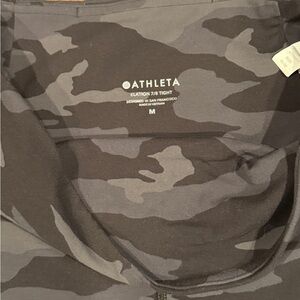 Athleta Gray Camo Elation 7/8 Leggings